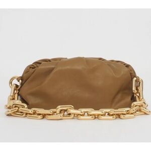 Caramel TAN Chain Pouch Bag